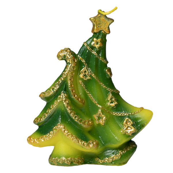 Свічка - Ялинка, 9x3,5x10,3 см, світла ялинка, парафін (791316-1)