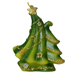 Свічка - Ялинка, 9x3,5x10,3 см, світла ялинка, парафін (791316-1)