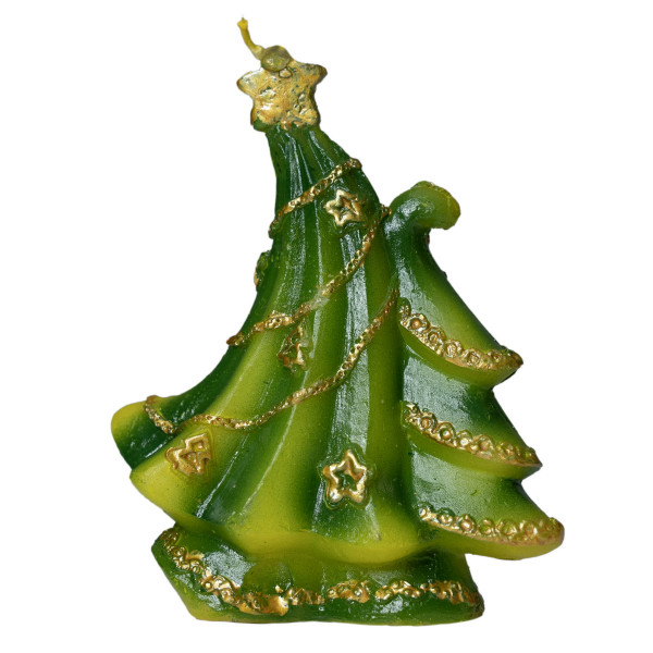 Свічка - Ялинка, 9x3,5x10,3 см, світла ялинка, парафін (791316-1)