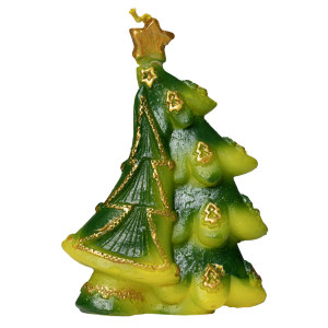 Свічка - Ялинка, 9x3,5x10,3 см, сніжинка, парафін (791316-3)