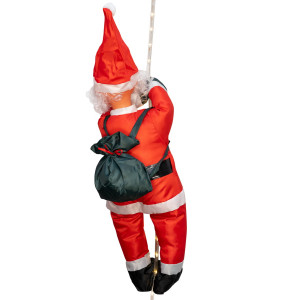 Новорічна світлодіодна декорація - Санта (Дід Мороз) 60 см на мотузці, L 1 м, дюралайт (810061)