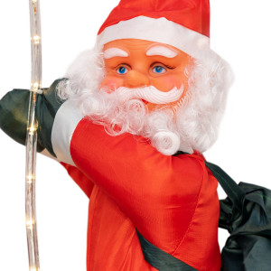 Новорічна світлодіодна декорація - Санта (Дід Мороз) 60 см на мотузці, L 1 м, дюралайт (810061)