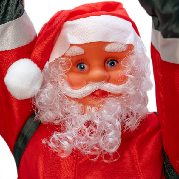 Вуличний декор фігурка Санта (Дід Мороз), 90 см, на драбині 1,35 м (810085)