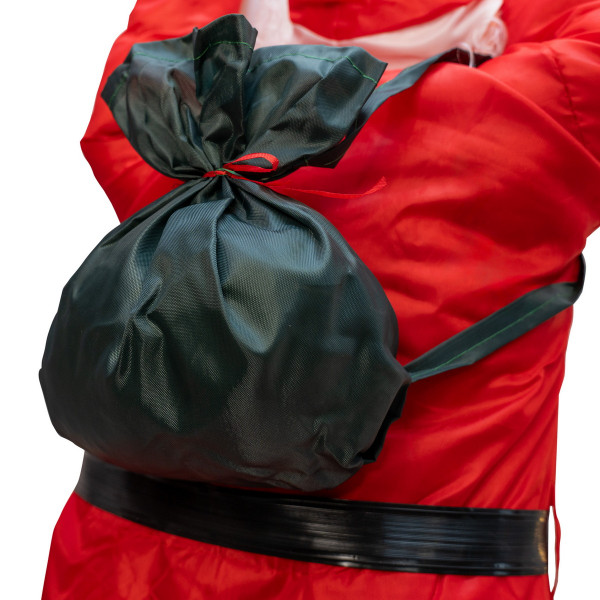 Новорічна світлодіодна декорація - Санта (Дід Мороз) на драбині 120 см, L 1,9 м, дюралайт (810108)