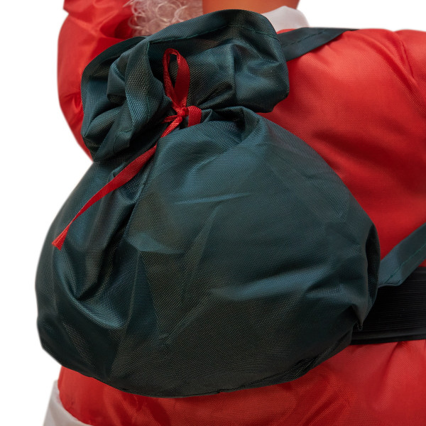 Новорічна світлодіодна декорація - Санта (Дід Мороз) на драбині, 60 см L 90 см, дюралайт (810122)