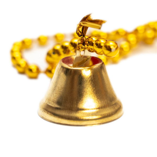 Музичний декор Санта (Санта (Дід Мороз)), 23 см, на мотузці з намистом 1 м, червоний (810405-1)