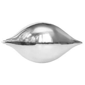 Ялинкова іграшка - бурулька, 21*13 см, глянець, сріблястий, пластик (891893)