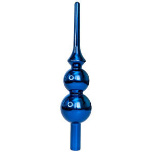 Ялинкова прикраса - верхівка на ялинку, h-28 см, синій, глянець, пластик (892562)