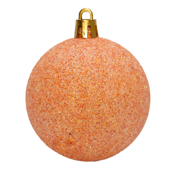 Набір ялинкових іграшок - кулі, 36 шт, D6 см, червоно-рожевий, мікс, пластик (892623)