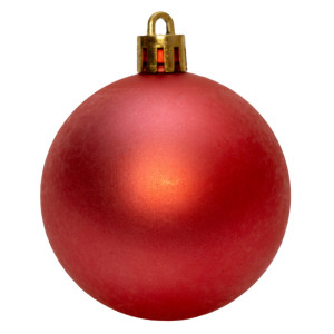 Набір ялинкових іграшок - кулі, 36 шт, D6 см, червоно-рожевий, мікс, пластик (892623)