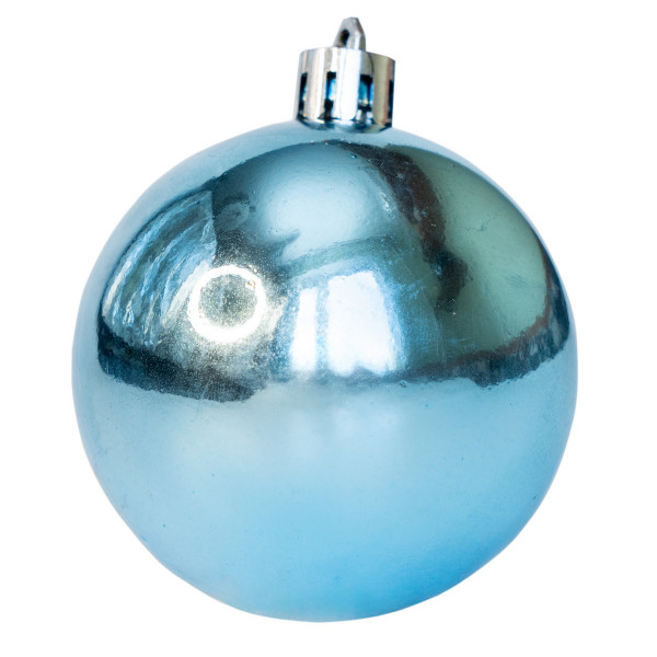 Набір ялинкових іграшок - кулі, 36 шт, D6 см, бірюзовий, мікс, пластик (892630)
