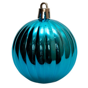 Набір ялинкових іграшок - кулі, 36 шт, D6 см, бірюзовий, мікс, пластик (892630)