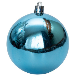 Набір ялинкових іграшок - кулі, 39 шт, D4-8 см, бірюзовий, мікс, пластик (892647)