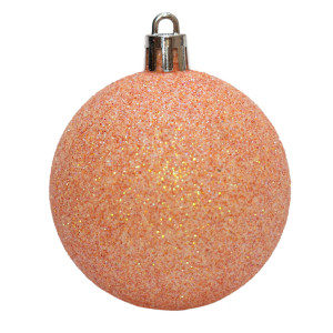 Набір ялинкових іграшок - кулі, 39 шт, D4-8 см, червоно-рожевий, мікс, пластик (892654)