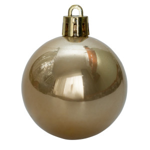 Набір ялинкових іграшок - кулі, 39 шт, D4-8 см, помаранчевий, мікс, пластик (892661)