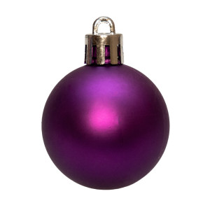 Набір ялинкових іграшок - кулі, 89 шт, D4 см, D6 см, бузковий, мікс, пластик (892678)