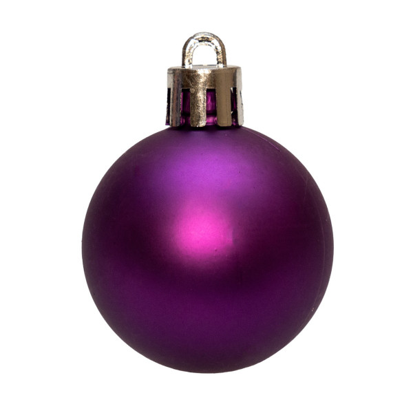 Набір ялинкових іграшок - кулі, 89 шт, D4 см, D6 см, бузковий, мікс, пластик (892678)