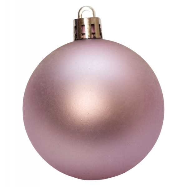 Набір ялинкових іграшок - кулі, 89 шт, D4 см, D6 см, бузковий, мікс, пластик (892678)
