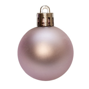 Набір ялинкових іграшок - кулі, 89 шт, D4 см, D6 см, бузковий, мікс, пластик (892678)