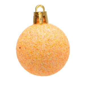 Набір ялинкових іграшок - кулі, 89 шт, D4 см, D6 см, помаранчевий, мікс, пластик (892685)