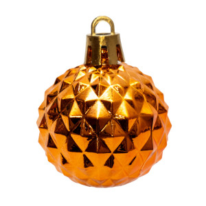 Набір ялинкових іграшок - кулі, 89 шт, D4 см, D6 см, помаранчевий, мікс, пластик (892685)