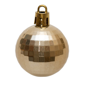 Набір ялинкових іграшок - кулі, 89 шт, D4 см, D6 см, помаранчевий, мікс, пластик (892685)