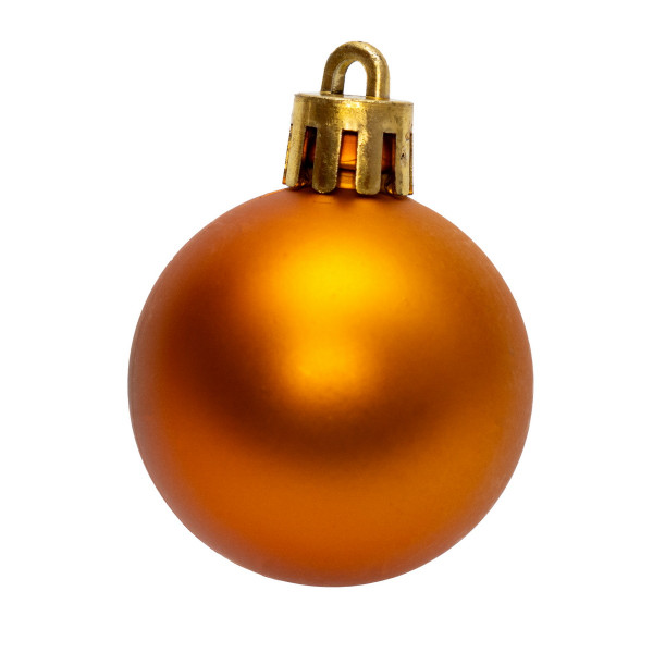 Набір ялинкових іграшок - кулі, 89 шт, D4 см, D6 см, помаранчевий, мікс, пластик (892685)