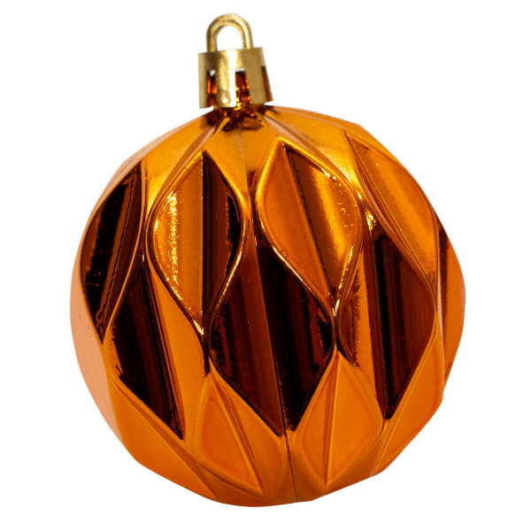 Набір ялинкових іграшок - кулі, 89 шт, D4 см, D6 см, помаранчевий, мікс, пластик (892685)