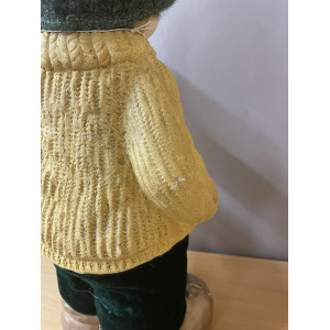 УЦІНКА!!! Декоративна фігурка - Хлопчик з ліхтариком, 23,5x15,5x39,5 см, жовтий із зеленим, магнезія (920012-1)