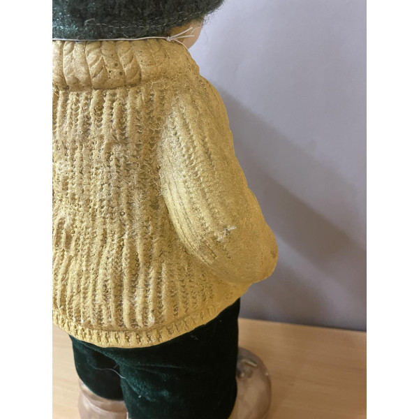 УЦІНКА!!! Декоративна фігурка - Хлопчик з ліхтариком, 23,5x15,5x39,5 см, жовтий із зеленим, магнезія (920012-1)