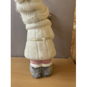 УЦІНКА!!! Декоративна фігурка - Дівчинка з ліхтариком, 17x18,5x40 см, білий з рожевим, магнезія (920104)