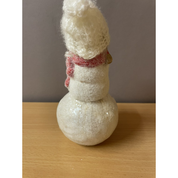 УЦІНКА!!! Декоративна фігурка - Дівчинка зі сніговим комом, 8,5x9x17 см, білий з рожевим, магнезія (920128-2)