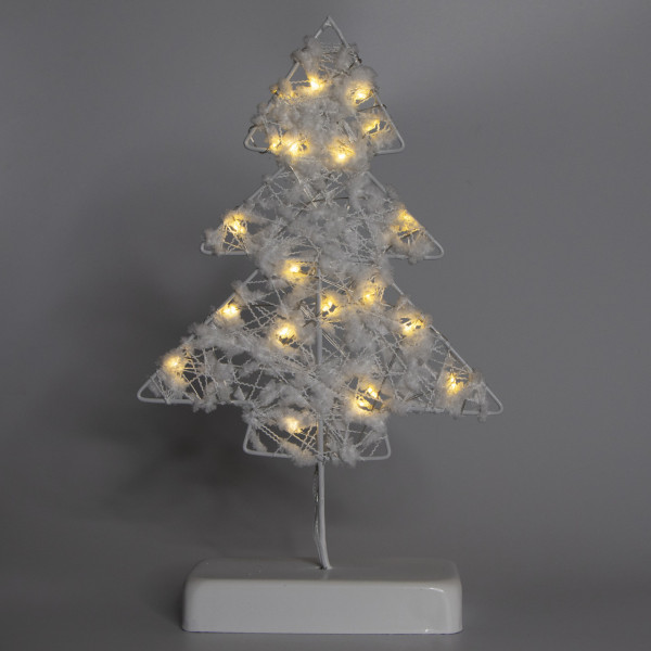 Світлодіодна декорація - Ялинка на підставці, 17,7x6x30 см, 20л, білий, теплий білий, IP20 (141097)