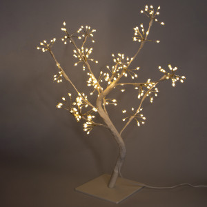 Світлодіодна декорація - дерево на підставці, 45x48x50 см, 256л, білий, теплий білий, IP44 (141226)