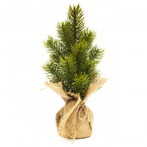 Новорічна декорація - лита ялинка зелена, 24 см (170135)