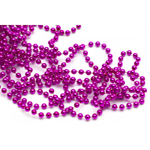 Намисто на ялинку, пластик 5 мм/6 м, фіолетовий (250058)