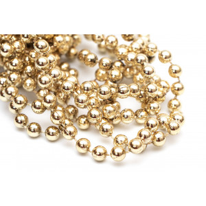 Намисто на ялинку, пластик 6 мм/6 м, шампань, пластик (250560-1)