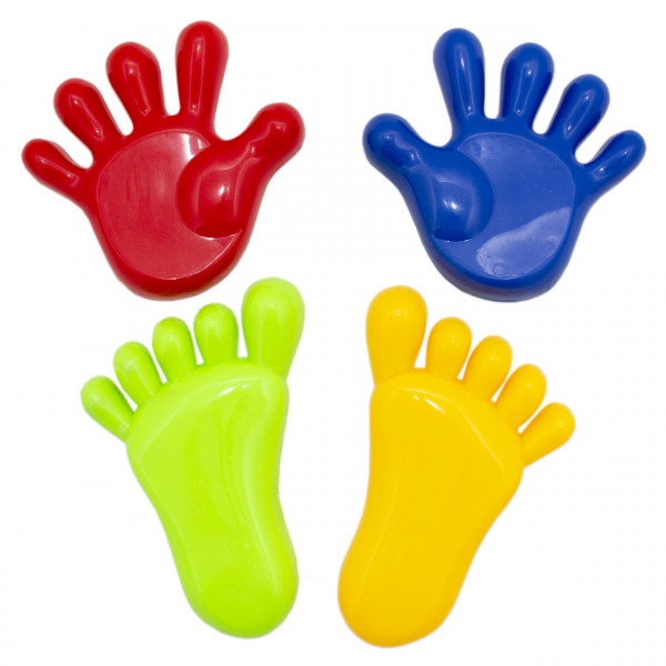 Пісочний набір - пасочки та кораблики, 6 шт, сітка, червоний, пластик (DBS11020-2)