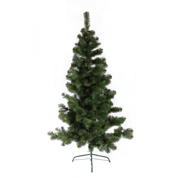 Ялинка штучна - Ріта, 150 см, з 2 частин, пластикова ніжка, сосна, зелений, ПВХ (МРИШ-150)