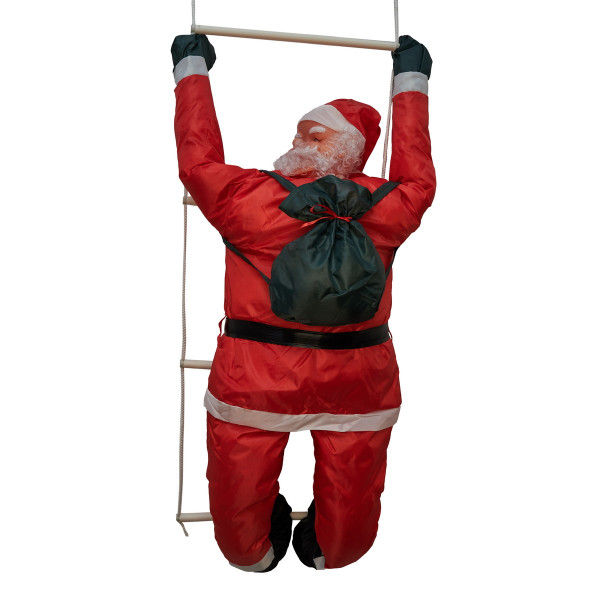 Вуличний декор Санта (Дід Мороз) 120 см, на драбині 2 м (810092)