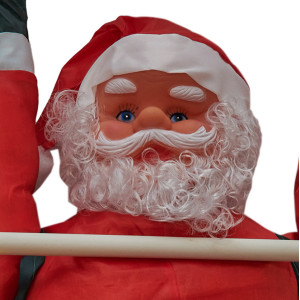 Новорічна світлодіодна декорація - Санта (Дід Мороз) на драбині, 90 см, L 1,1 м, червоний, дюралайт, IP44 (810115)