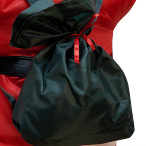 Новорічна світлодіодна декорація - Санта (Дід Мороз) на драбині, 90 см, L 1,1 м, червоний, дюралайт, IP44 (810115)