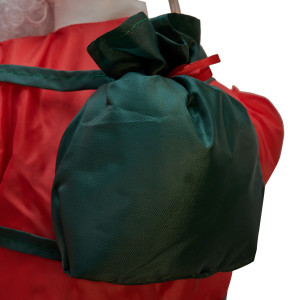 Новорічна світлодіодна декорація - Санта (Дід Мороз) на гойдалці, 90 см, L 1,5 м, червоний, дюралайт (810221)