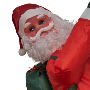 Вуличний декор Дід мороз 90 см, на гойдалці (810276)