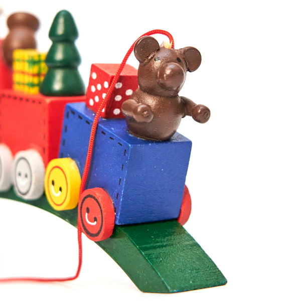 Декоративна фігурка - Паровозик, 16x8 см, різнокольоровий, дерево (060443)