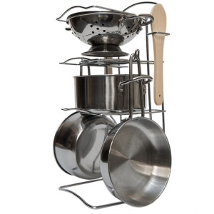 Набір ігрового посуду - кухонний, 8 шт, 18,4x14,5x33,4 см, нержавіюча сталь (CH21038)