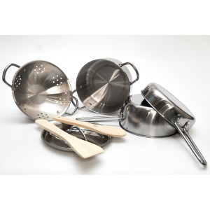 Набір ігрового посуду - кухонний, 8 шт, 18,4x14,5x33,4 см, нержавіюча сталь (CH21038)