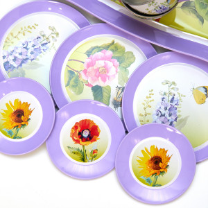 Набір ігрового посуду - чайний Метелик, 15 шт, 31x20,5x9 см, різнокольоровий, бляшаний (CH41025)