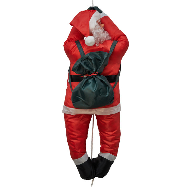 Новорічна декорація Санта (Дід Мороз) 90 см, на мотузці 1,8 м (810023)