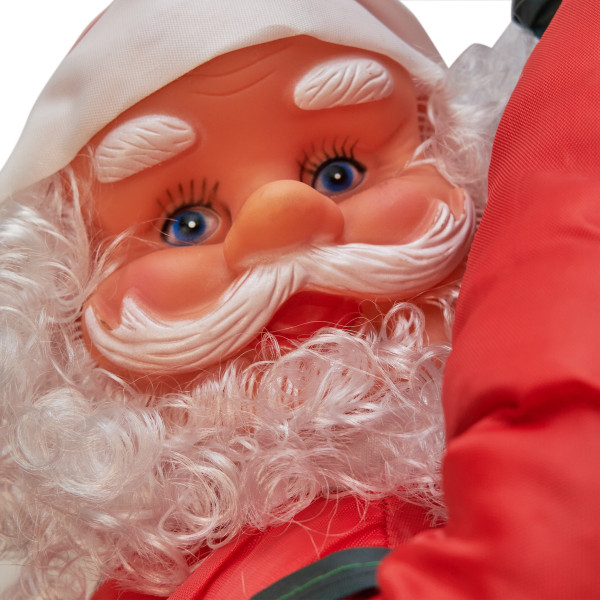 Новорічна декорація Санта (Дід Мороз) 90 см, на мотузці 1,8 м (810023)